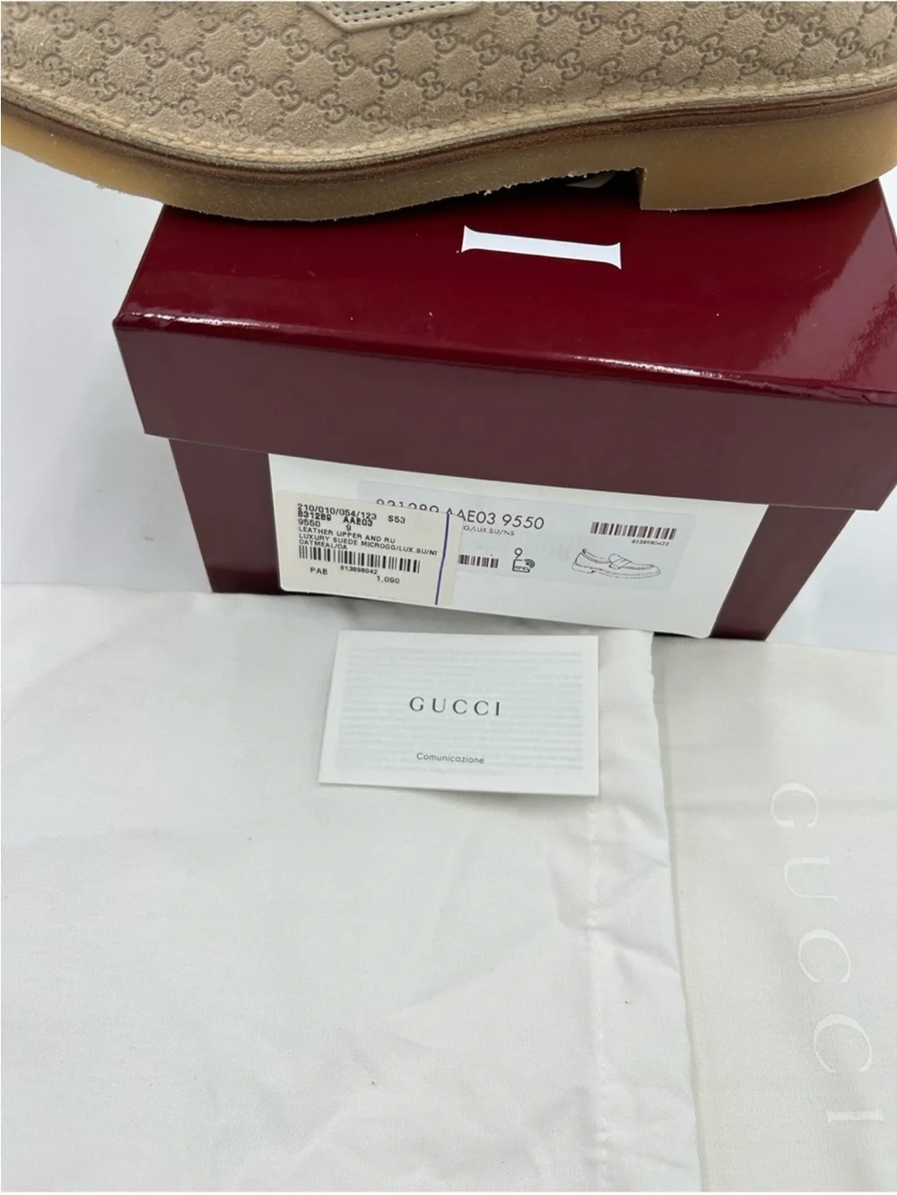 Men’s Gucci suede GG monogram web loafer size 9, fit 9.5 US made in Italy